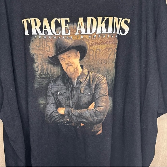 Trace Adkins Somewhere in America Concert Black Short Sleeve Tee 3X - Picture 2 of 6